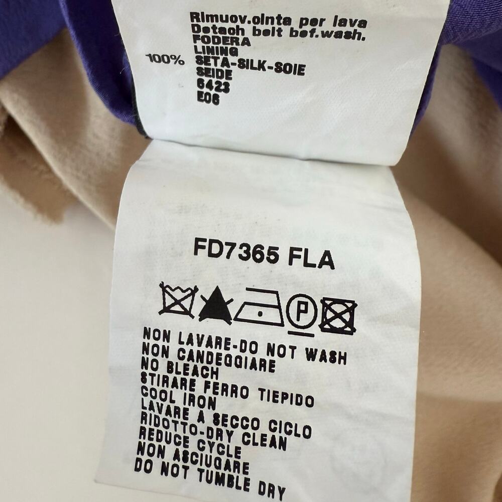 Fendi Silk Sheath Dress Layered Beige/Purple Sleeveless 40 (US XS) - Picture 11 of 12